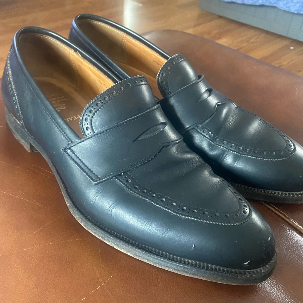 Brooks brothers peal and co Crockett and Jones black brogue loafers size 9